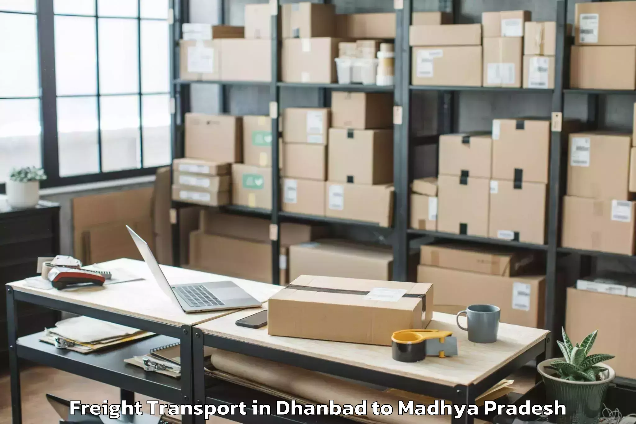 Expert Dhanbad to Gwalior Gird Freight Transport